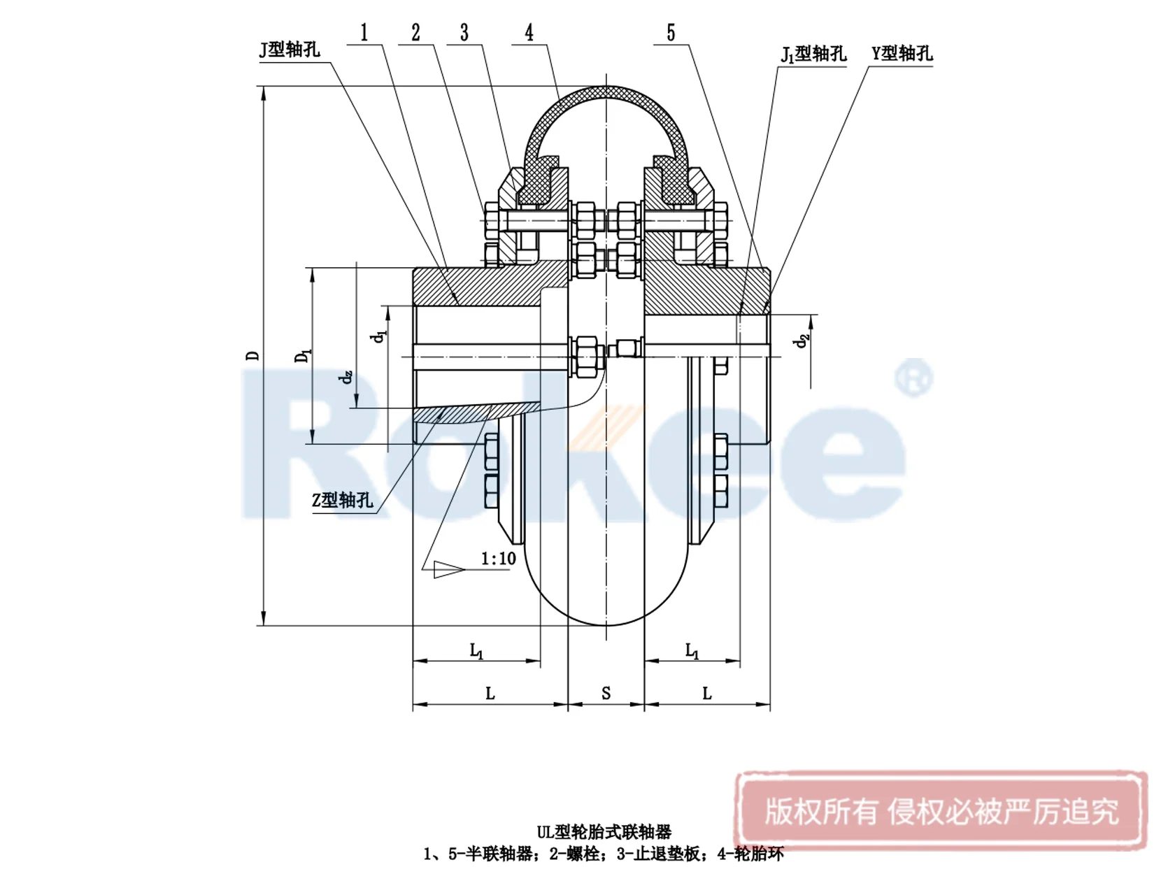 LLA型轮胎式联轴器