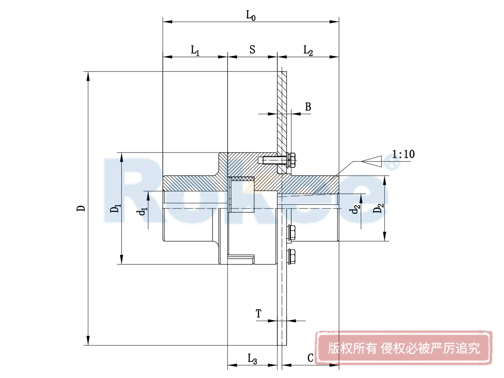 LMPK(MLPK)型分体式带制动盘梅花联轴器