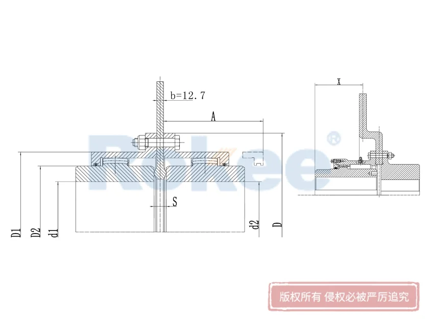 RODP制动盘鼓形齿式联轴器